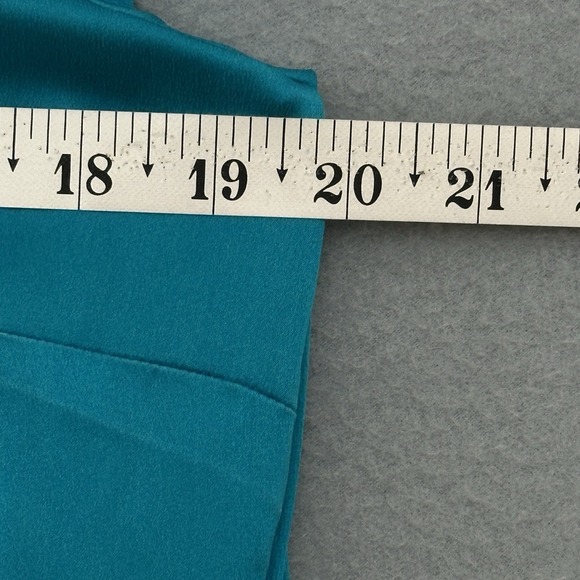 Dolce & Gabbana Women Top 46 IT 10 US Blue Silk Satin Secretary Self Tie Classic - Picture 11 of 16